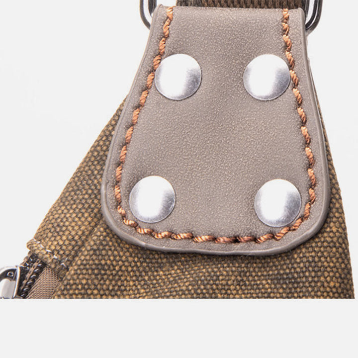 Multifunktionale Canvas-Brusttasche für Herren, Freizeit-Umhängetasche