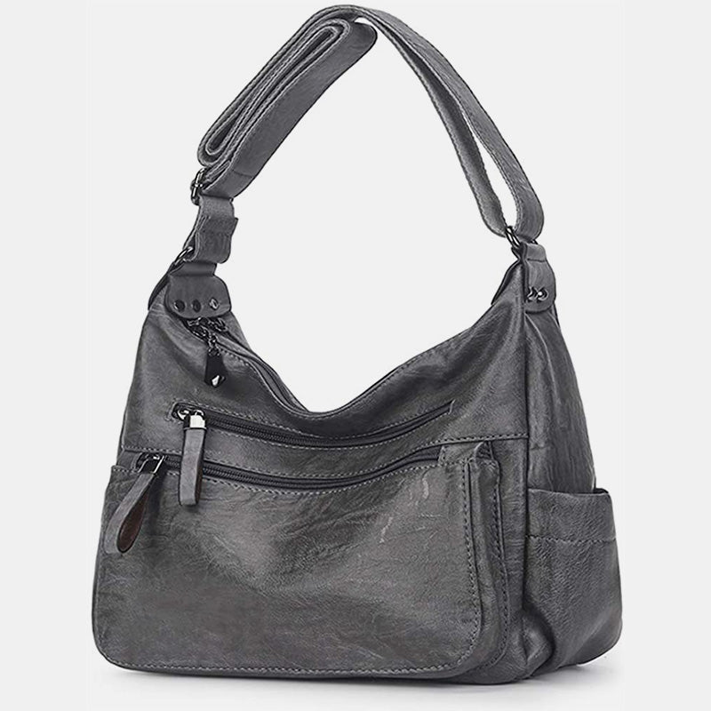 Große Umhängetasche im Retro-Stil mit mehreren Taschen - image 18