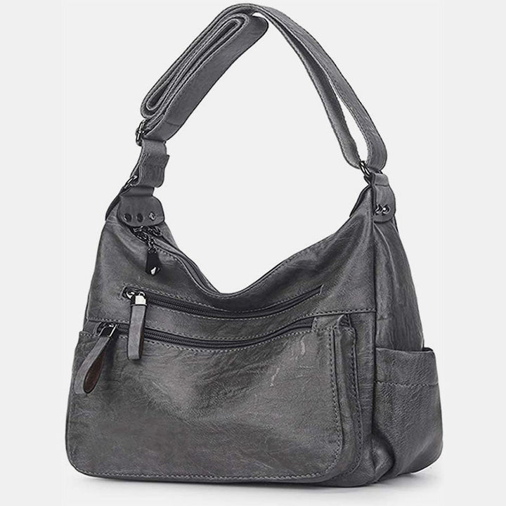 Große Umhängetasche im Retro-Stil mit mehreren Taschen - image 18