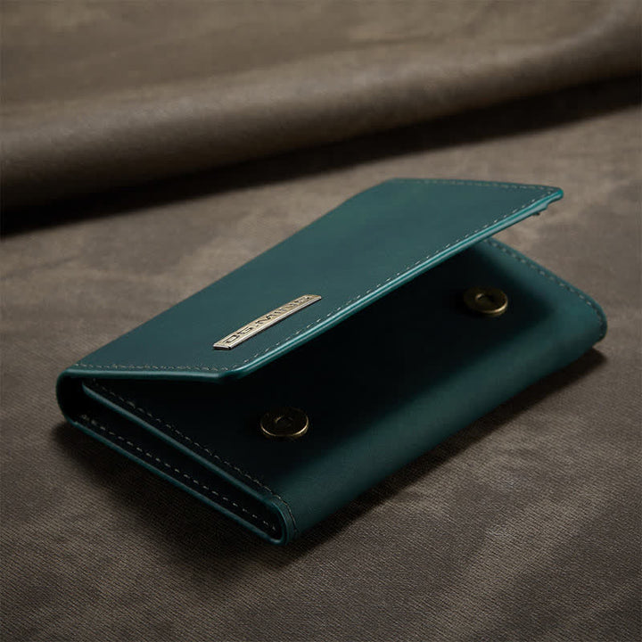 2 in 1 magnetische Brieftasche Handyhülle für iPhone PU Leder Trifold Brieftasche Hülle