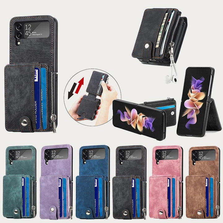 Handyhülle für Z Flip 6 / Z Flip 5 2-in-1 abnehmbare kleine Brieftasche