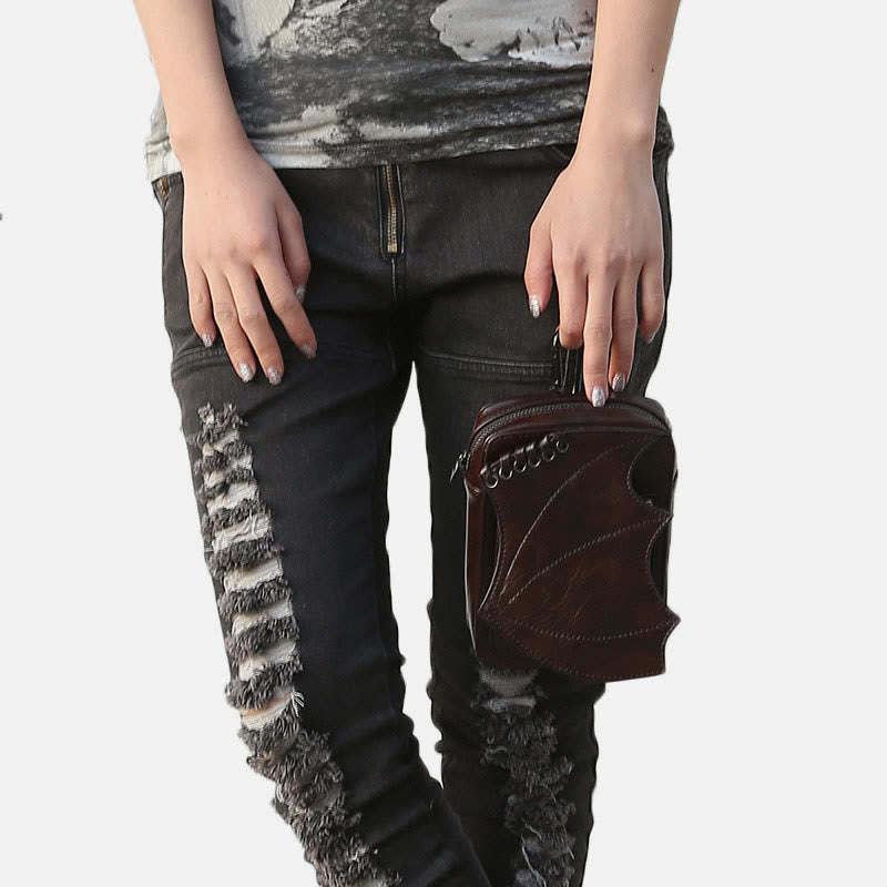 Verstellbare Umhängetasche für Damen, Punk-Hüfttasche, Handytasche