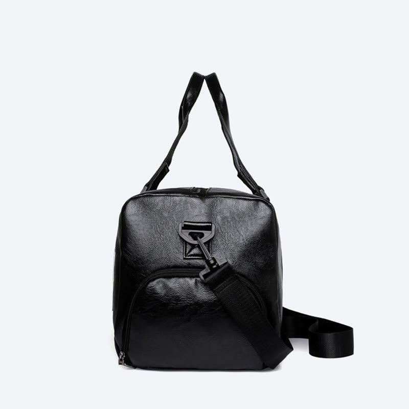 Sport-Fitnesstasche für Damen und Herren, große Reisetasche aus Leder