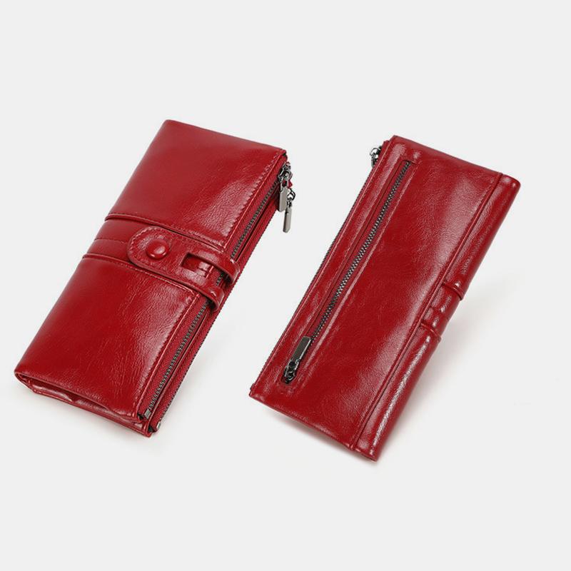 Lange Geldbörse im Vintage-Stil mit RFID-Schutz