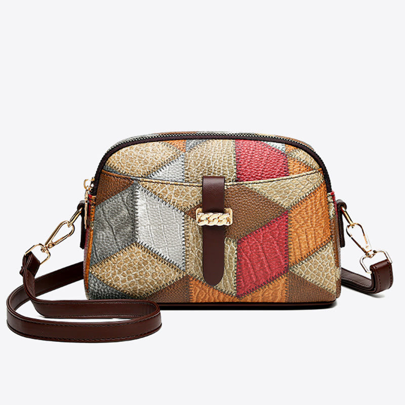 Umhängetasche in Kontrastfarbe für Damen, schicke Schultertasche