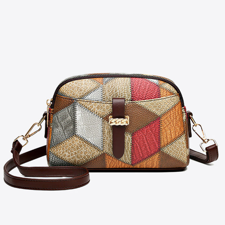 Umhängetasche in Kontrastfarbe für Damen, schicke Schultertasche