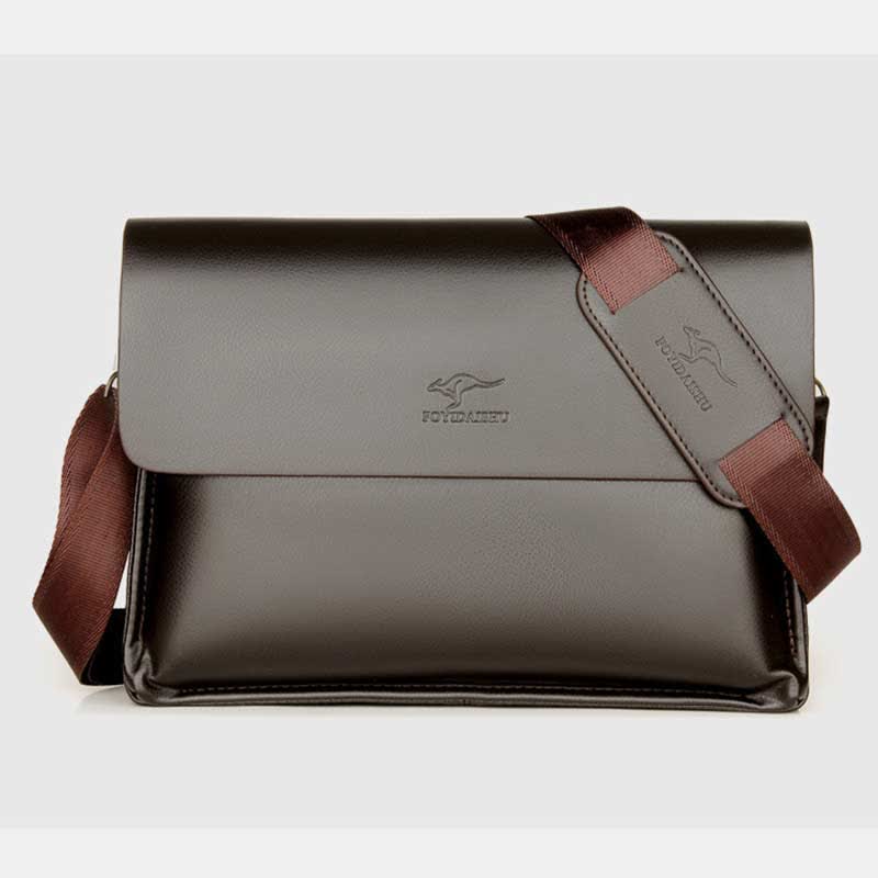 Herren Leder Umhängetasche Messenger Bag Reise Arbeit Business Satchel