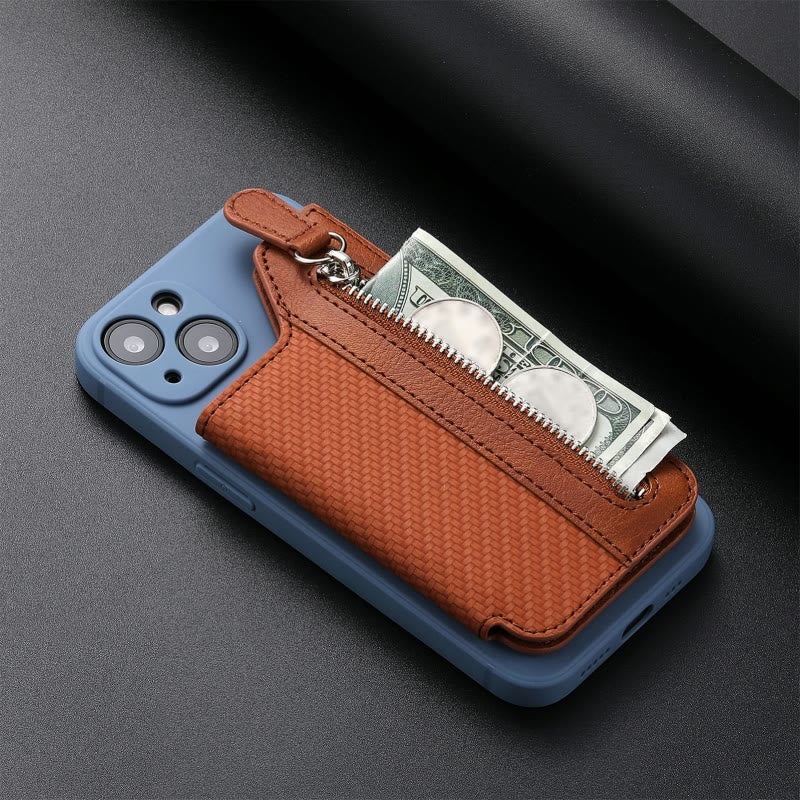 Brieftasche für Telefon Creative Stick Clamshell Style Zurück Kartenhalter