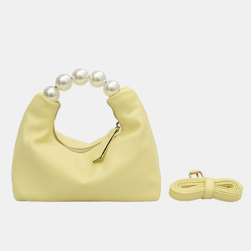 Perlenhandtasche für Damen, Party, veganes Leder, Umhängetasche, Abendtasche