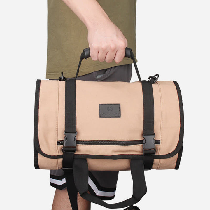 Werkzeugtasche mit Rollen, 453 g, gewachstes Canvas, Werkzeugrolle für Mechaniker, Elektriker, Hobbybastler
