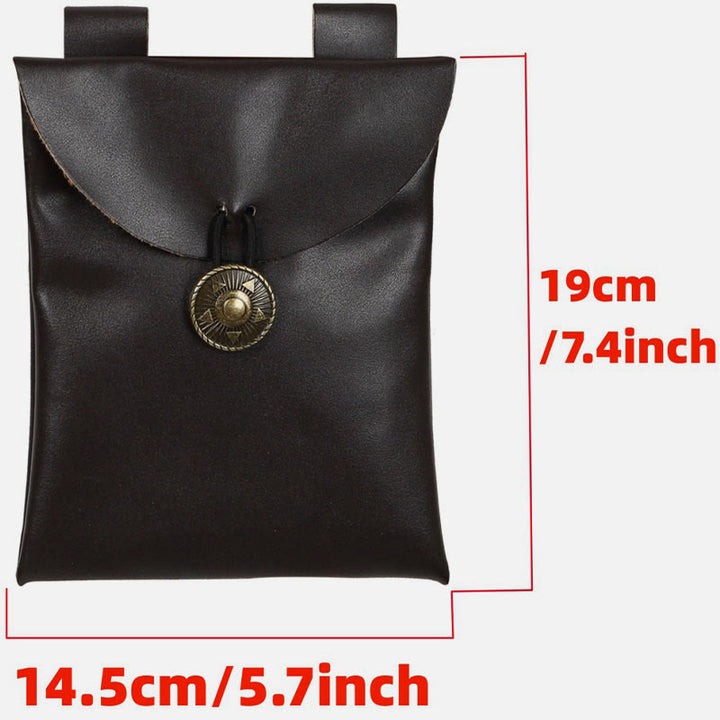 Mittelalterliche Ritter Gürteltasche Damen Herren Veganes Leder Hüfttasche