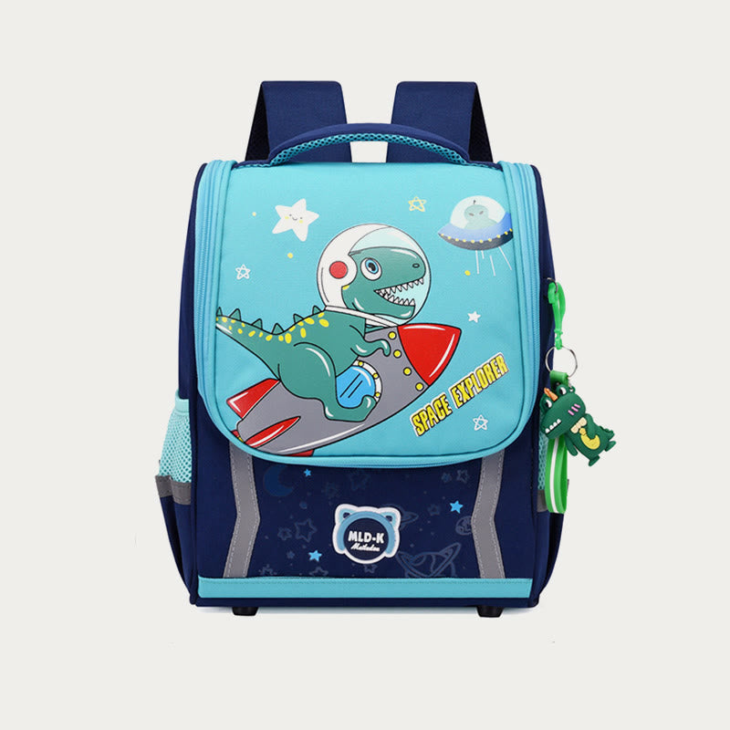 Rucksack für Kinder, niedlicher Cartoon-Einhorn-Dinosaurier, Oxford-Schultasche