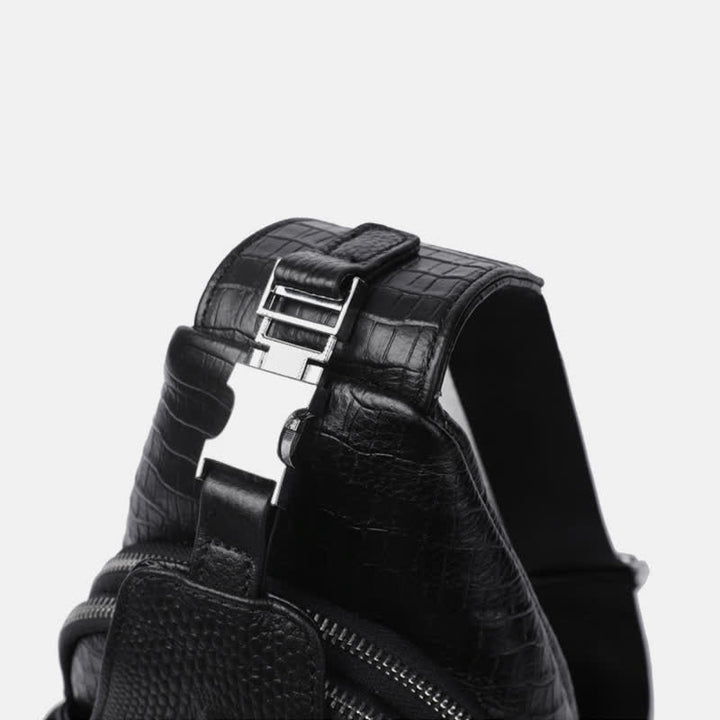 Krokodilleder Sling Bag Brust Rucksack Outdoor Reisen Wandern Sport Daypacks