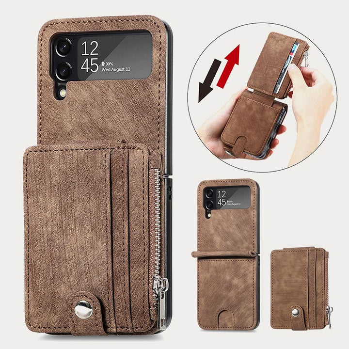 Handyhülle für Z Flip 6 / Z Flip 5 2-in-1 abnehmbare kleine Brieftasche