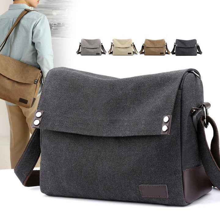 Lässige Messenger-Tasche aus Canvas mit großem Fassungsvermögen