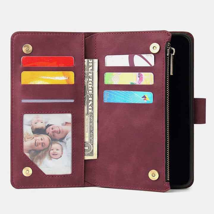 Stoßfeste Sansung Galaxy Z Fold 4 Fold 3 Hülle mit mehreren Kartenfächern