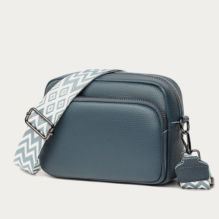 Umhängetasche für Damen, weiches Leder mit Litschi-Muster, Einkaufstasche