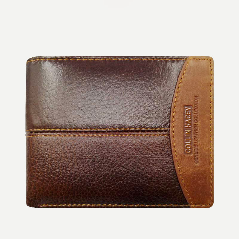 Herren Retro Bifold Kurze Geräumige Leder Geldbörse Multi Style Optionals