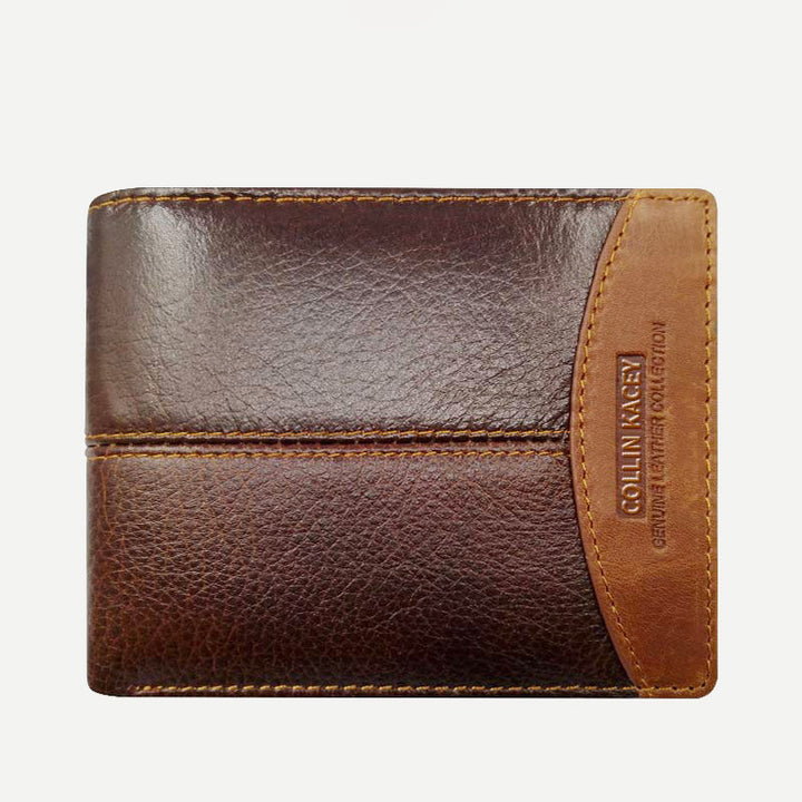 Herren Retro Bifold Kurze Geräumige Leder Geldbörse Multi Style Optionals