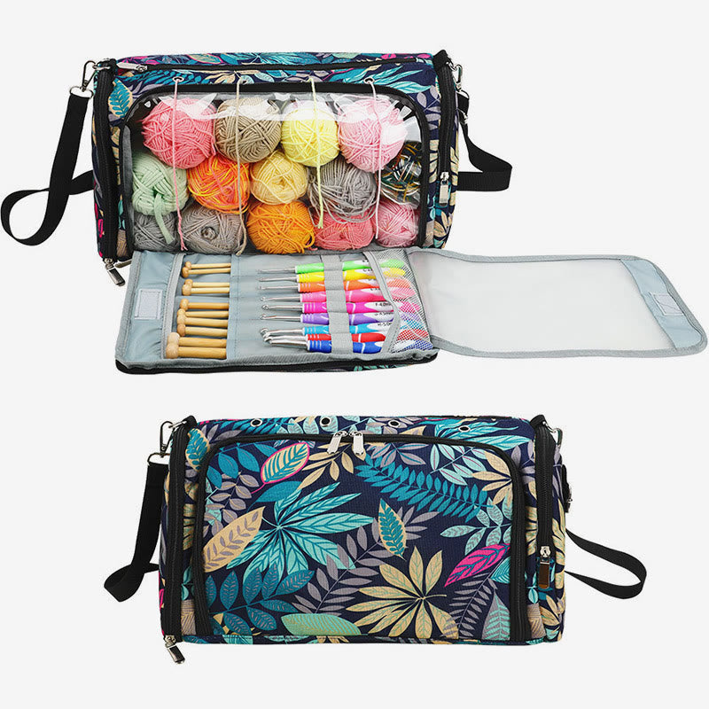 Multifunktionale Aufbewahrungstasche für Heimstrickzubehör, Oxford-Handtasche