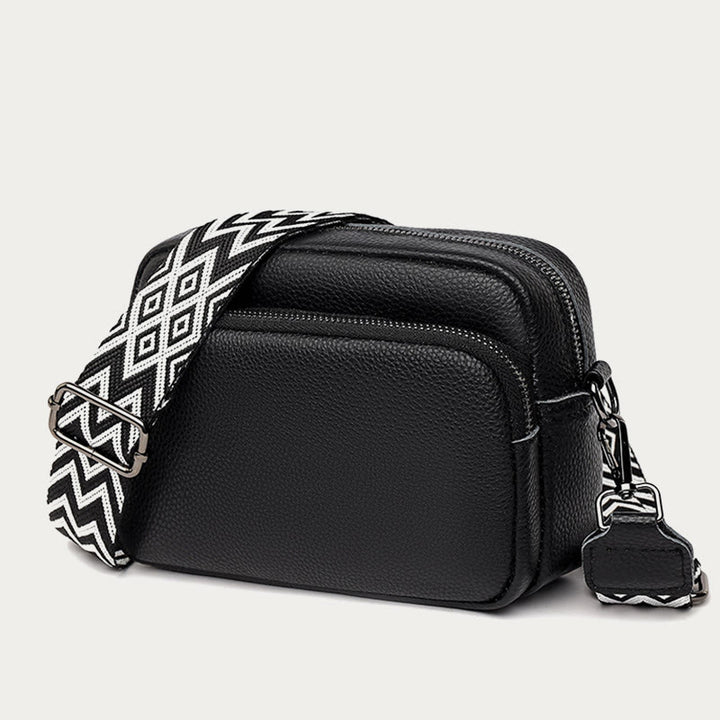 Umhängetasche für Damen, weiches Leder mit Litschi-Muster, Einkaufstasche