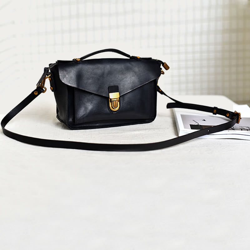 Top-Griff-Tasche für Damen Leder große Kapazität Messenger Bag