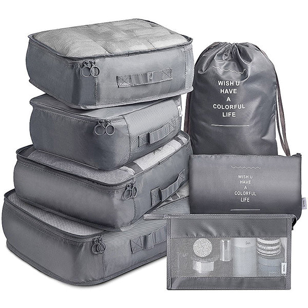 7-teiliges Reise-Netztaschen-Gepäck-Organizer