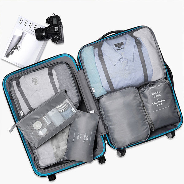 7-teiliges Reise-Netztaschen-Gepäck-Organizer