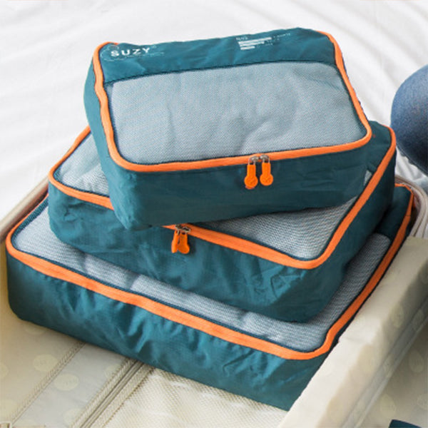 7-teiliges Reise-Aufbewahrungstaschen-Gepäck-Organizer