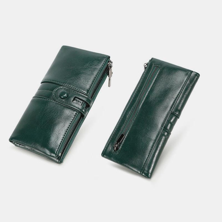 Lange Geldbörse im Vintage-Stil mit RFID-Schutz