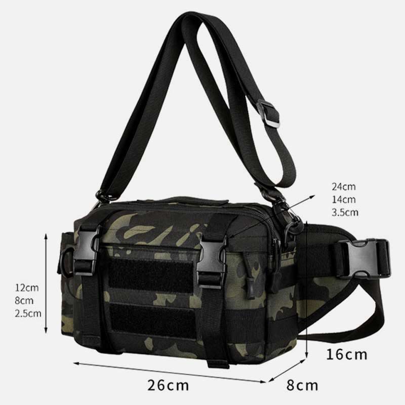 Große Camo Tactical Bag für Sport Nylon Umhängetasche Hüfttasche