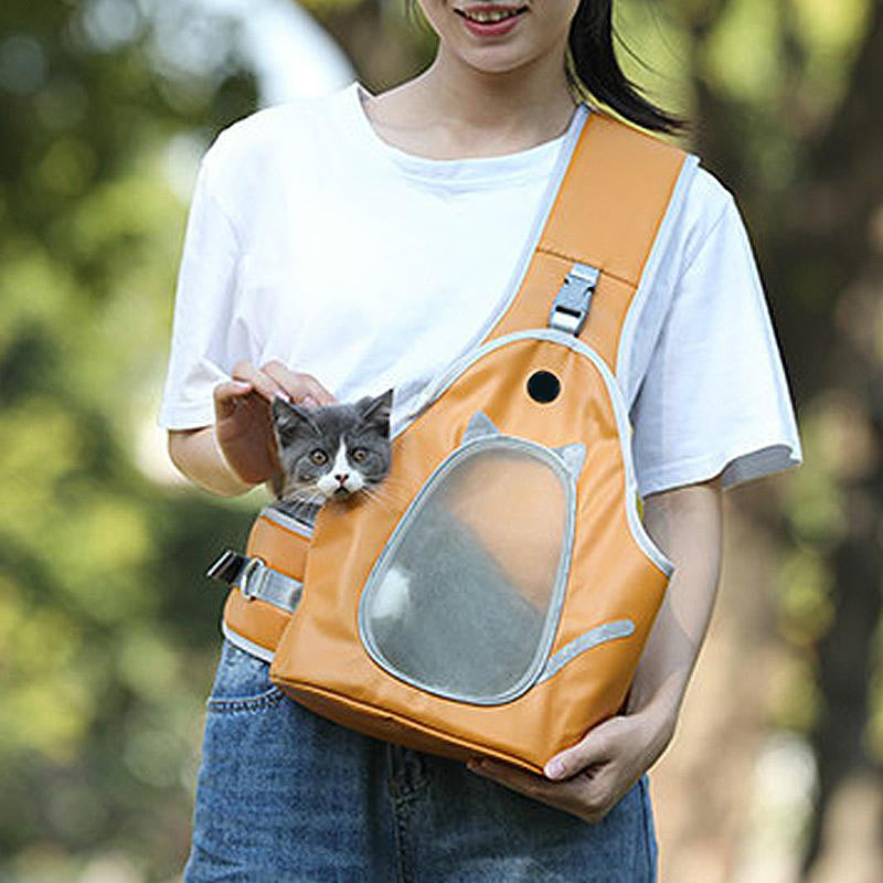 Bequeme, robuste, reflektierende Schultertasche für kleine Haustiere, Katzen und Hunde.
