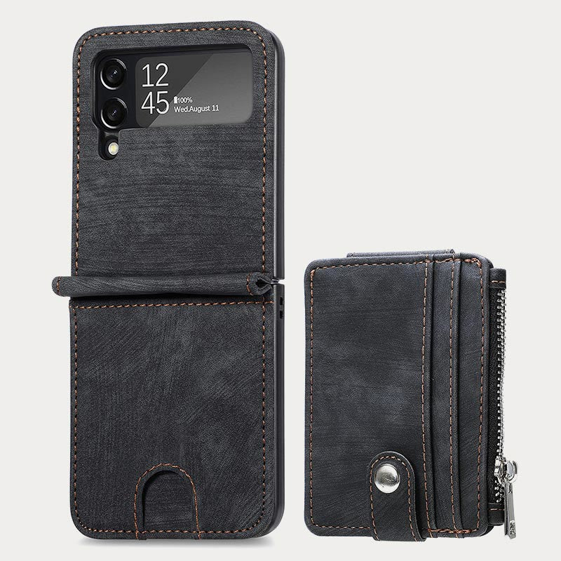 Handyhülle für Z Flip 6 / Z Flip 5 2-in-1 abnehmbare kleine Brieftasche