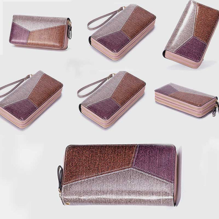 Glitzernde Clutch mit mehreren Taschen, Handytasche