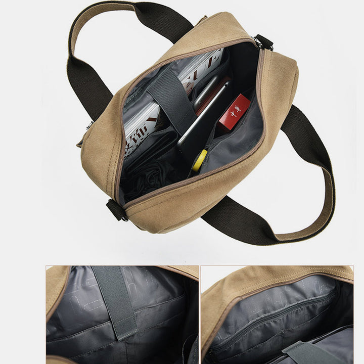 Multi-Carry Große Kapazität Canvas Messenger Bag Handtasche