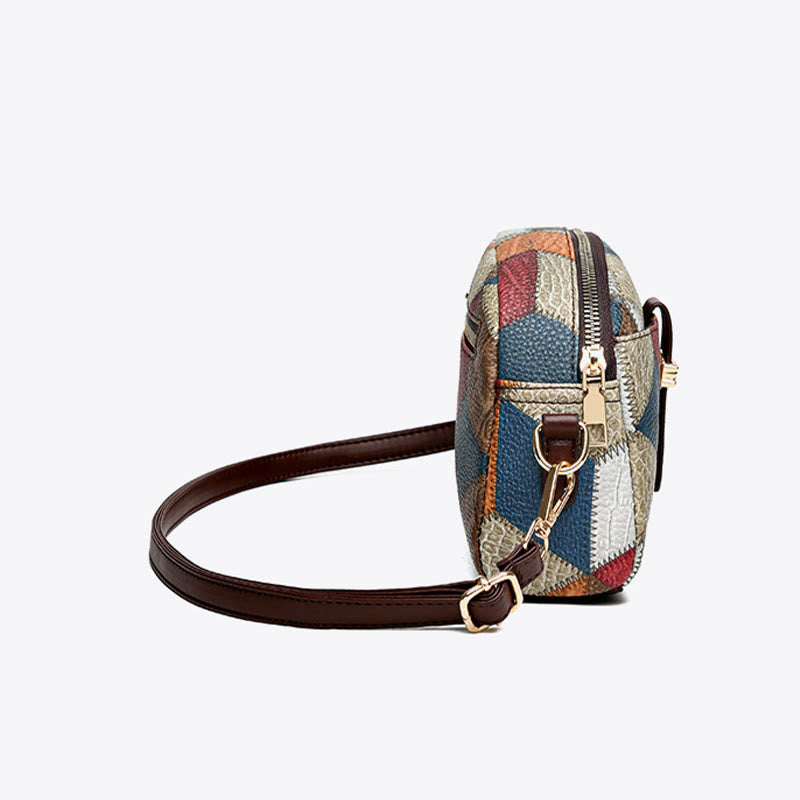 Umhängetasche in Kontrastfarbe für Damen, schicke Schultertasche