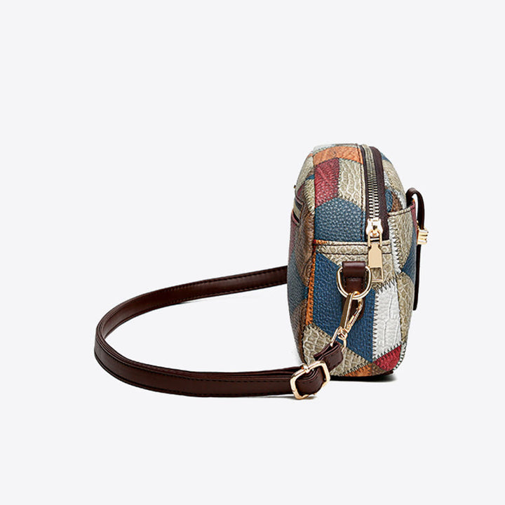 Umhängetasche in Kontrastfarbe für Damen, schicke Schultertasche