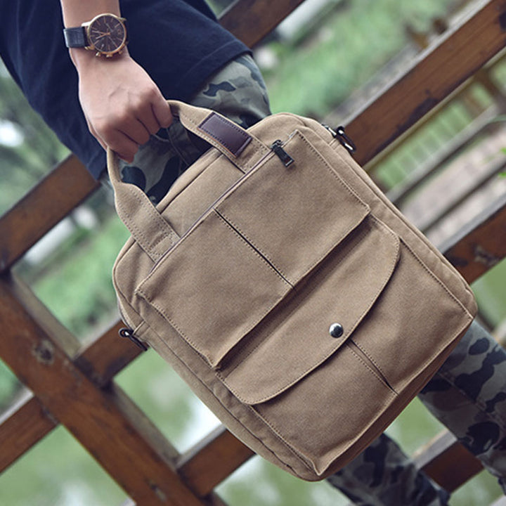 Multi-Carry Große Kapazität Canvas Messenger Bag Handtasche