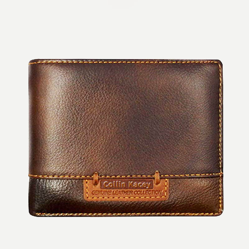 Herren Retro Bifold Kurze Geräumige Leder Geldbörse Multi Style Optionals