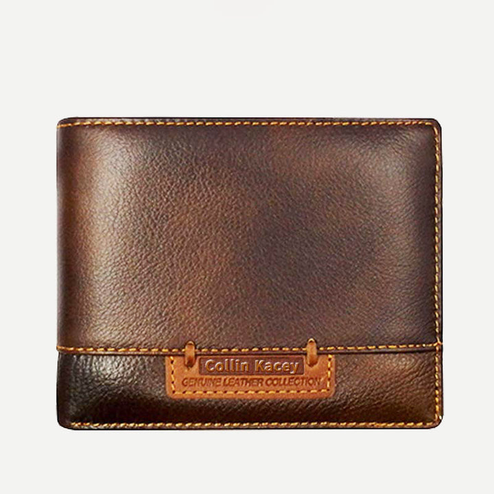 Herren Retro Bifold Kurze Geräumige Leder Geldbörse Multi Style Optionals