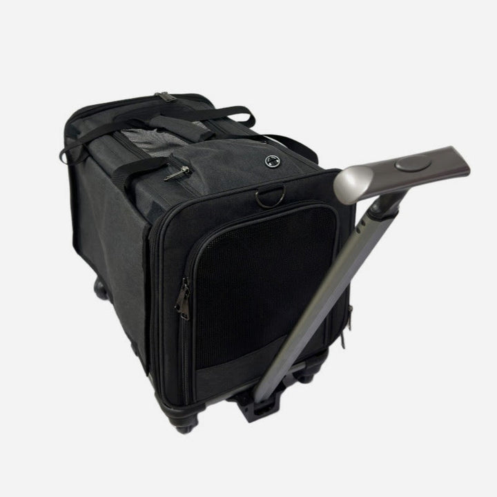 Rolling Pet Carrier Faltbare atmungsaktive Zugstange Haustiertasche