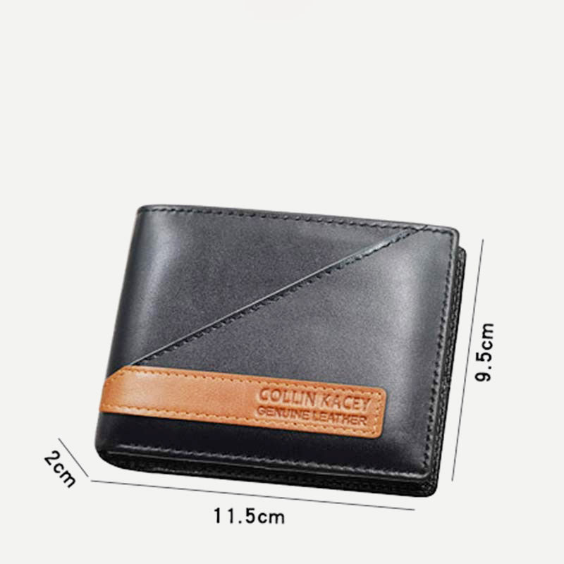 Herren Retro Bifold Kurze Geräumige Leder Geldbörse Multi Style Optionals