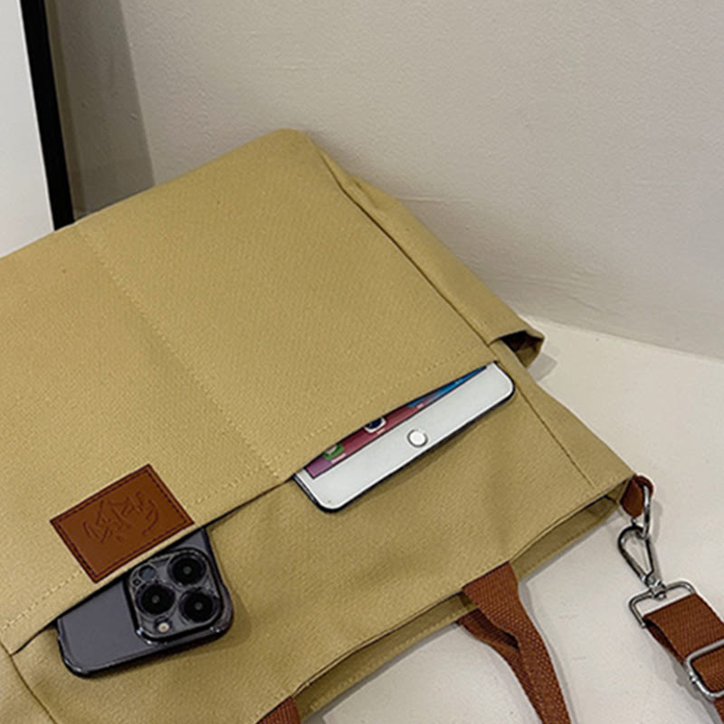 Einfache Tragetasche für Damen, täglich tragbar, Umhängetasche aus Canvas