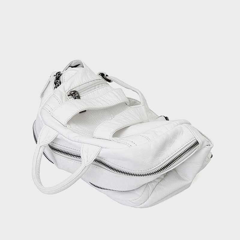 Weicher Lederrucksack für Damen, modischer Designer-Reise-Tagesrucksack für Damen