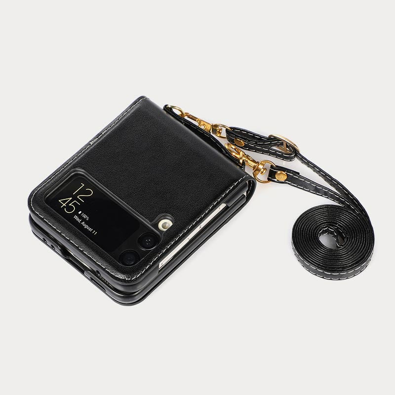 Telefonhülle für die Z Flip-Serie, gefaltete Schutzhülle zum Umhängen