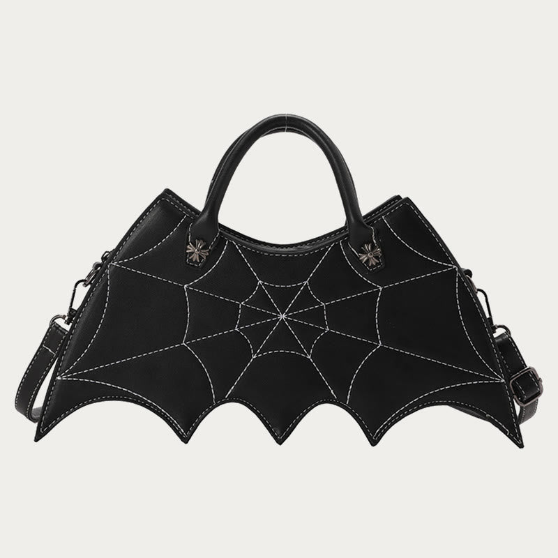 Umhängetasche für Halloween-Outfit, kreatives Fledermausmuster, Ledertasche