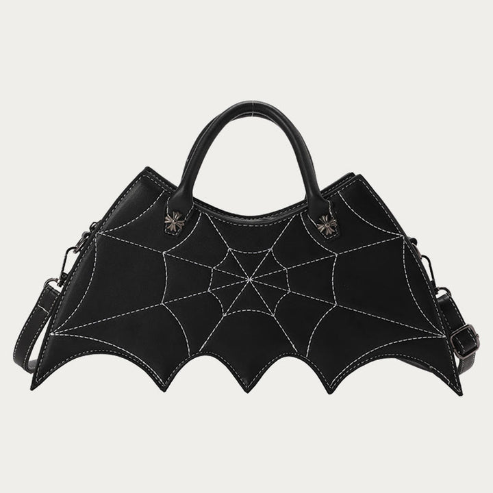 Umhängetasche für Halloween-Outfit, kreatives Fledermausmuster, Ledertasche