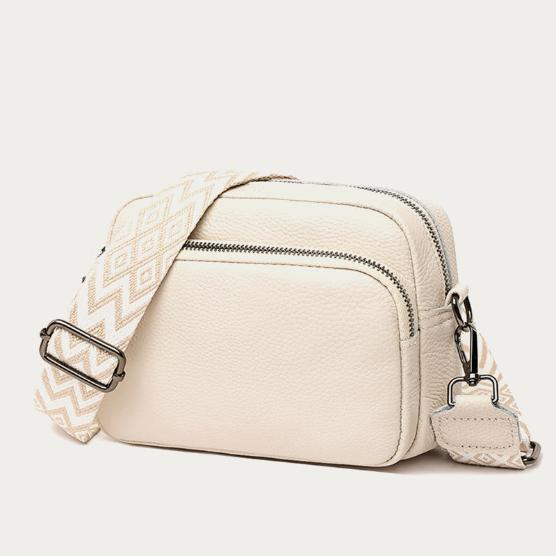 Umhängetasche für Damen, weiches Leder mit Litschi-Muster, Einkaufstasche