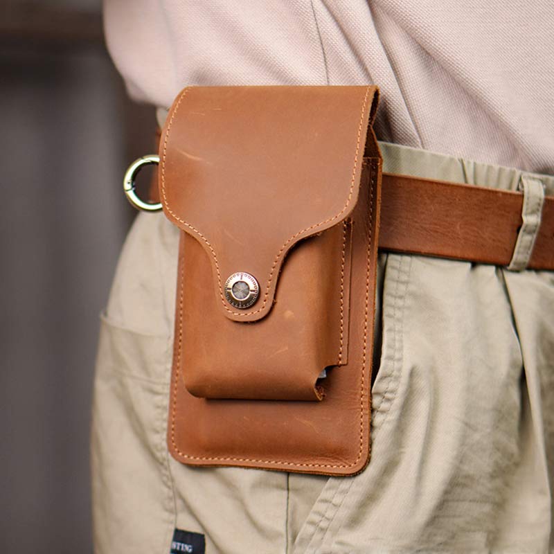 Echtleder Holster für Gürtel Universelle Handyhülle am Gürtel