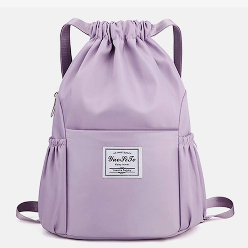 Wasserdichte String Bag Faltbarer Sport Gym Kordelzug Rucksack mit Seitentasche